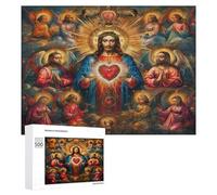 Jesucristo - Religión Puzzles 500 Piezas Decoración Hogar 3D convicción Fe Obra De Arte Rompecabezas Impossible para Adultos Y Niños A 12 Años DIY Moderno Aliviar 500 PCS