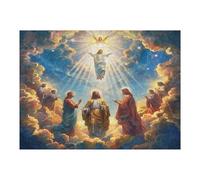 Jesucristo - Religión Puzzles 500 Piezas Decoración Hogar 3D convicción Fe Rompecabezas Familiar para Adultos Obra De Arte Colorido DIY Creativo 500 PCS