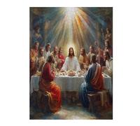 Jesucristo - Religión Puzzles 500 Piezas Decoración Hogar 3D Elegante fe Rompecabezas Familiar para Adultos Obra De Arte Colorido DIY Creativo 500 PCS