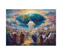 Jesucristo - Religión Puzzles 500 Piezas Maquetas 3D Construir fe Rompecabezas Educativo para Familia Desafío Intelectual Decoración Hogar Moderno 500 PCS