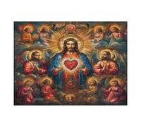 Jesucristo - Religión Puzzles 500 Piezas Maquetas 3D Construir Sin Pegamento convicción Fe Rompecabezas Educativo para Familia Desafío Intelectual Decoración Hogar 500 PCS