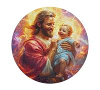 Jesucristo - Religión Rompecabezas Adulto Portátil 120 Piezas Animales Formas Especiales fe Puzzle Niños Kinder Können Es Nicht Machen Hombres Niñas120 PCS