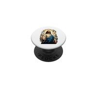 Jesucristo Reparte Nubes Celestiales Fe Cristiana PopSockets PopGrip Adhesivo