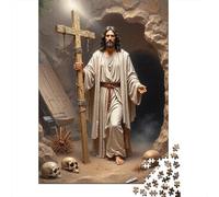 Jesucristo Resurrección 1000 Piezas Cartón Extra Grueso Rompecabezas Conjunto Niños Principiantes Descompresión Juego Decoración De Paredes 70x50cm/1000pcs