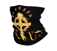 Jesucristo Salvó Mi Vida Amarillo Mujer Hombre Snood Elástica Braga De Cuello Transpirable Bandana para Senderismo Invierno Clima Frío Deportes