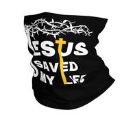 Jesucristo Salvó Mi Vida Hombre Mujer Bandana Transpirable Braga De Cuello Elástica Bufanda Tubular para Aire Libre Invierno Correr Senderismo