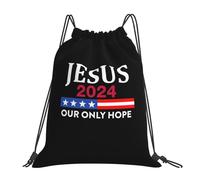 Jesús 2024 Nuestra Única Esperanza Unisex Bolsa De Gimnasio Casual Mochilas Deportiva Con Cordón Mochila De Cuerdas Para Baloncesto Voleibol Yoga