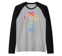 JESUS 90 YEARS CHILD OF GOD BASEBALL 90 Camiseta Manga Raglan