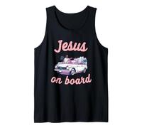 Jesús a bordo coche convertible fe cita conducción cristiana Camiseta sin Mangas