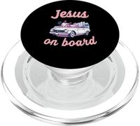 Jesús a bordo coche convertible fe cita conducción cristiana PopSockets PopGrip para MagSafe