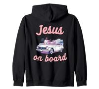 Jesús a bordo coche convertible fe cita conducción cristiana Sudadera con Capucha