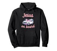 Jesús a bordo coche convertible fe cita conducción cristiana Sudadera con Capucha