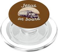 Jesús a bordo Conductor de camión Christian Faith Graphic PopSockets PopGrip para MagSafe
