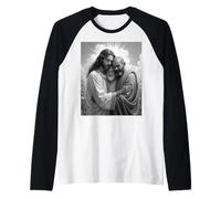 Jesus, Allah, and Buddha: A Symbol of Peace and Unity Camiseta Manga Raglan
