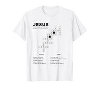 Jesus, Always The Answer - Christian Faith Crossword Puzzle Camiseta