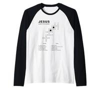 Jesus, Always The Answer - Christian Faith Crossword Puzzle Camiseta Manga Raglan