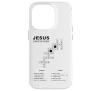 Jesus, Always The Answer - Christian Faith Crossword Puzzle Carcasa para iPhone 14 Pro
