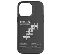 Jesus, Always The Answer - Christian Faith Crossword Puzzle Carcasa para iPhone 14 Pro MAX