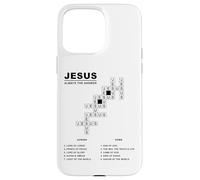 Jesus, Always The Answer - Christian Faith Crossword Puzzle Carcasa para iPhone 15 Pro MAX