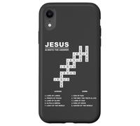 Jesus, Always The Answer - Christian Faith Crossword Puzzle Carcasa para iPhone XR