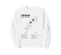 Jesus, Always The Answer - Christian Faith Crossword Puzzle Sudadera
