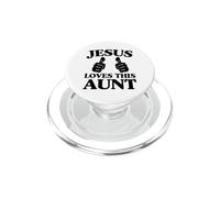 Jesús ama a Esta tía Grupo de adoración de la Iglesia Cristiana PopSockets PopGrip para MagSafe