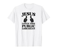 Jesús ama a Este Bibliotecario público Culto a la Iglesia Cristiana Camiseta