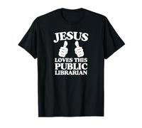 Jesús ama a Este Bibliotecario público Culto a la Iglesia Cristiana Camiseta