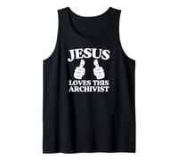 Jesús ama a Este Grupo de adoración de la Iglesia Cristiana archivista Camiseta sin Mangas