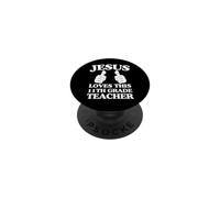 Jesús ama a Este Grupo de la Iglesia Cristiana de Maestros de 11º Grado PopSockets PopGrip Adhesivo