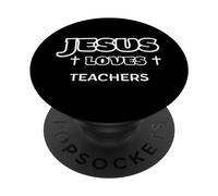 Jesús ama a los Maestros líderes Cristianos inspiradores PopSockets PopGrip Adhesivo