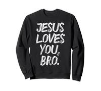 Jesús ama a su Hermano Dios religioso Jesús Cristiano Niños Hombres Sudadera