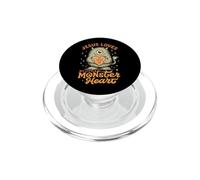 Jesús ama Adorable Cruz de corazón Monstruo PopSockets PopGrip para MagSafe