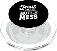 Jesús ama Este lío Caliente Humor Cristiano Divertido PopSockets PopGrip para MagSafe
