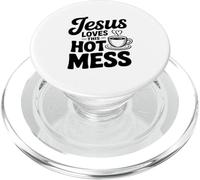 Jesús ama Este lío Caliente Humor Cristiano Divertido PopSockets PopGrip para MagSafe