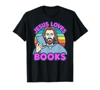 Jesús ama los Libros Leer Historias de novelas Lector Escritor de la Biblia Camiseta