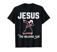 Jesús Amado Hijo Navidad Nacimiento Pascua Crucificado Hijo de Dios Camiseta gráfica económica, Hombre, Negro, XL