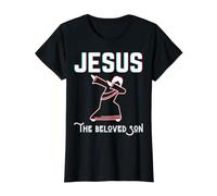 Jesús Amado Hijo Navidad Nacimiento Pascua Crucificado Hijo de Dios Camiseta gráfica económica, Mujer, Negro, XS