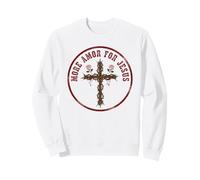 Jesús Amor fe Corona Cruz símbolo Cristiano Sudadera