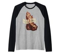 Jesús Amor Fe Orando Manos Religiosas Cristiano Camiseta Manga Raglan