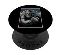 Jesus and Bigfoot - Faith and Friendship tee PopSockets PopGrip Adhesivo