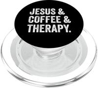 Jesus and Coffee and Therapy PopSockets PopGrip para MagSafe
