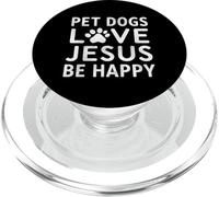 Jesus and Dogs Café Perro Cristiano Mamá Fe PopSockets PopGrip para MagSafe