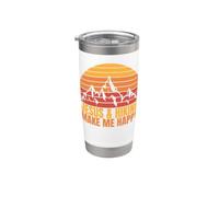 Jesus and Hiking Make Me Happy Fun para excursionistas unisex Vaso térmico de acero inoxidable de doble pared
