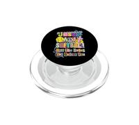 Jesus and Softball Run The Bases Set Before You PopSockets PopGrip para MagSafe