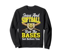 Jesus and Softball Run The Bases Set Before You Sudadera