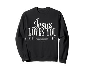 Jesús Angustiado te ama, perdona, Cristiano Sudadera