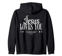 Jesús Angustiado te ama, perdona, Cristiano Sudadera con Capucha