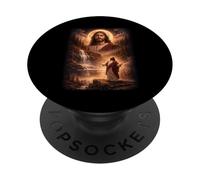 Jesús Aullando en la Luna Vintage Funny Mystic PopSockets PopGrip Adhesivo