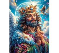 Jésus avec une couronne et un sceptre Puzzle 300 Piezas Cartón Grueso Para Principiantes Mitos fantásticos Cuento De Hadas Agilidad Mental Vacaciones Verano Garantía Reposición Piezas Regalo Ideal 300